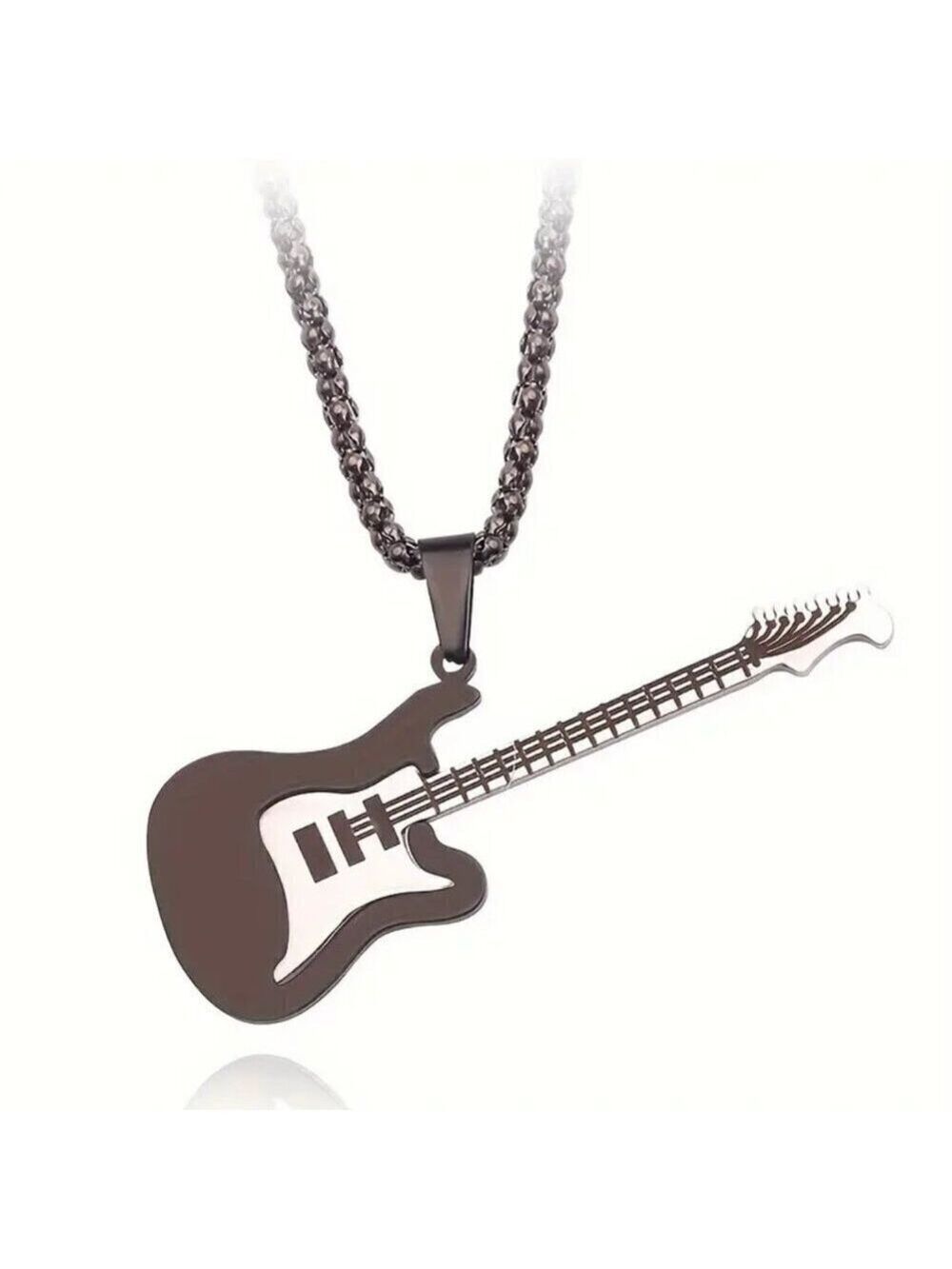 Black Electric Guitar Necklace #621
